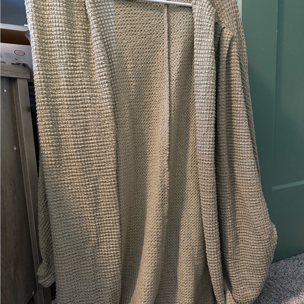 Olive green oversized cardigan